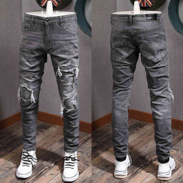Quality Long Patchwork Patch Denim Trousers Man Fashion Slim Straight Jeans Males Zip Close Stitching Details, Blue
Quality Long Patchwork Patch Denim Trousers Man Fashion Slim Straight Jeans Males Zip Close Stitching Details, Blue