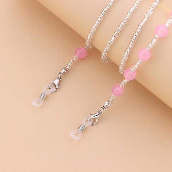 sunglasses frames women's acrylic pink round spacer beads mask strap lanyard transparent strand glasses chain cute spectacle cord, Silver
sunglasses frames women's acrylic pink round spacer beads mask strap lanyard transparent strand glasses chain cute spectacle cord, Silver