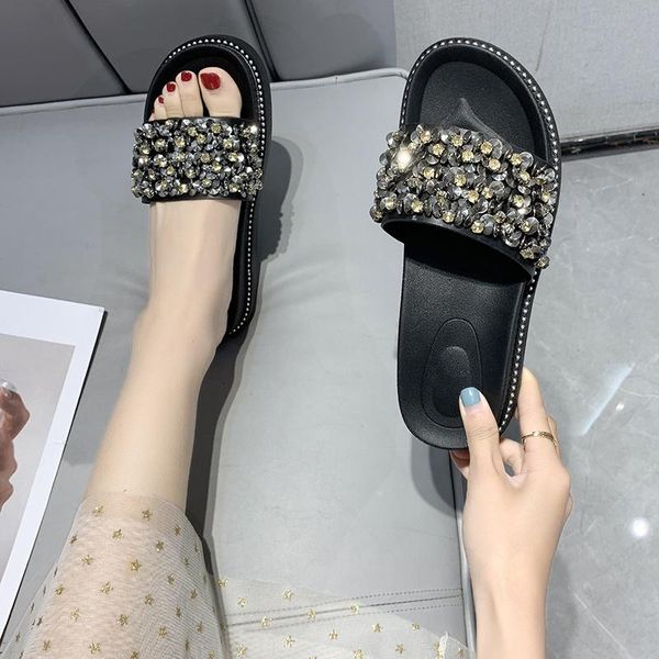 female shoes rubber slippers slides jelly flip flops med fashion platform 2021 flat glitter luxury pu crystal basic cas, Black
female shoes rubber slippers slides jelly flip flops med fashion platform 2021 flat glitter luxury pu crystal basic cas, Black