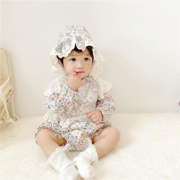 spring autumn infant baby girl clothing one-piece romper long sleeve lace floral rompers+hat 2 pieces set girls' clothes jumpsuits, Blue
spring autumn infant baby girl clothing one-piece romper long sleeve lace floral rompers+hat 2 pieces set girls' clothes jumpsuits, Blue