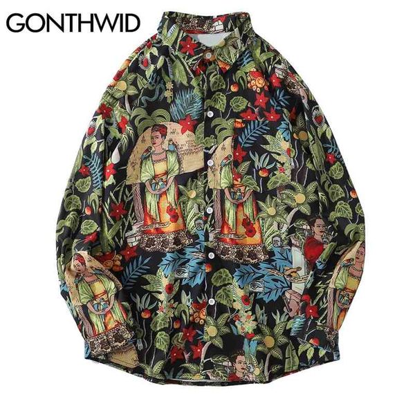 gonthwid hawaiian beach shirts leaf flowers floral print long sleeve aloha party holiday shirt streetwear mens hip hop 210708, White;black
gonthwid hawaiian beach shirts leaf flowers floral print long sleeve aloha party holiday shirt streetwear mens hip hop 210708, White;black
