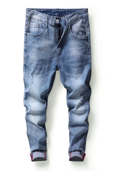 ankle-length jeans summer men's casula denim cotton stretch pencil pants in grey and blue colour a7013
ankle-length jeans summer men's casula denim cotton stretch pencil pants in grey and blue colour a7013