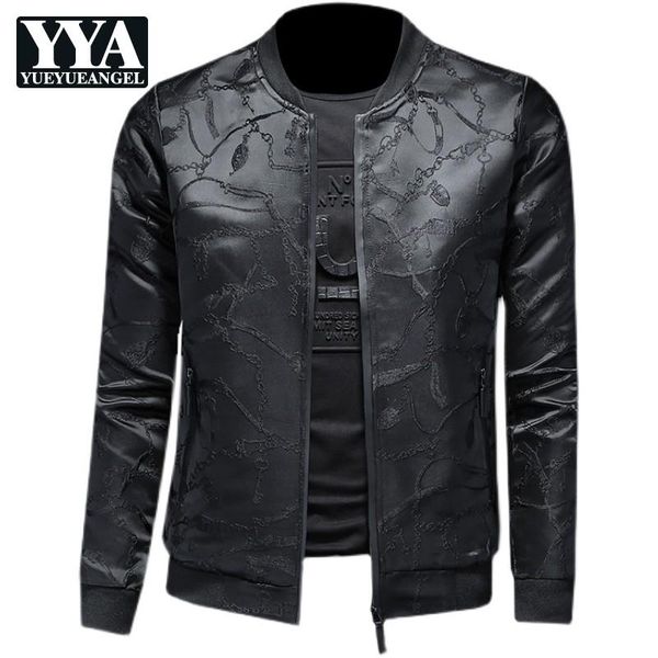 stand collar jacket mens fashion casual zipper embroidery spring autumn slim fit males black long-sleeve outerwear korean men's jackets, Black;brown
stand collar jacket mens fashion casual zipper embroidery spring autumn slim fit males black long-sleeve outerwear korean men's jackets, Black;brown