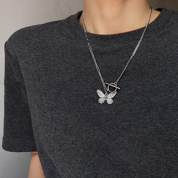 pendant necklaces women fashion butterfly statement necklace personality clavicle chain for jewelry gifts, Silver
pendant necklaces women fashion butterfly statement necklace personality clavicle chain for jewelry gifts, Silver