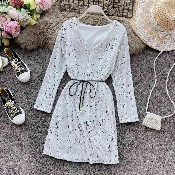 spring autumn womens sequin v-neck long sleeve new temperament slim party dress bottoming gd245, Black;gray
spring autumn womens sequin v-neck long sleeve new temperament slim party dress bottoming gd245, Black;gray