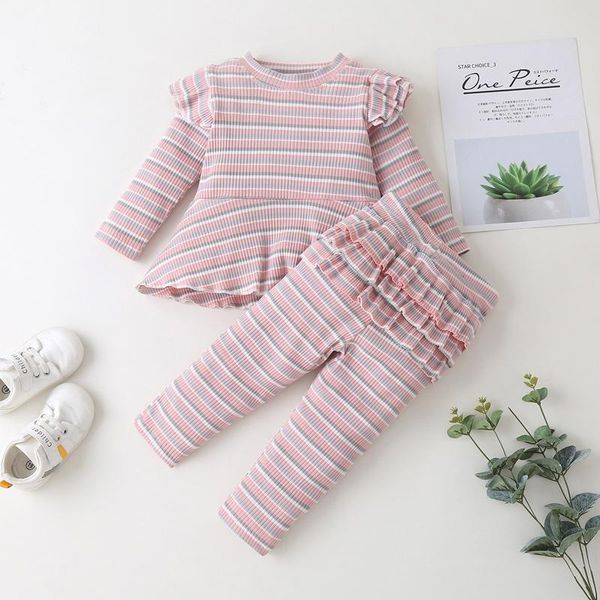 clothing sets spring fall baby girl outfit 2pcs set cotton striped ruffles long sleeve +trousers casual home clothes 0-24m, White
clothing sets spring fall baby girl outfit 2pcs set cotton striped ruffles long sleeve +trousers casual home clothes 0-24m, White