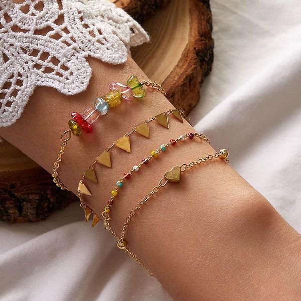 4pcs/sets colorful bead stone gold color bracelets charms gold geometric alloy metal adjustable jewelry for women, Black
4pcs/sets colorful bead stone gold color bracelets charms gold geometric alloy metal adjustable jewelry for women, Black