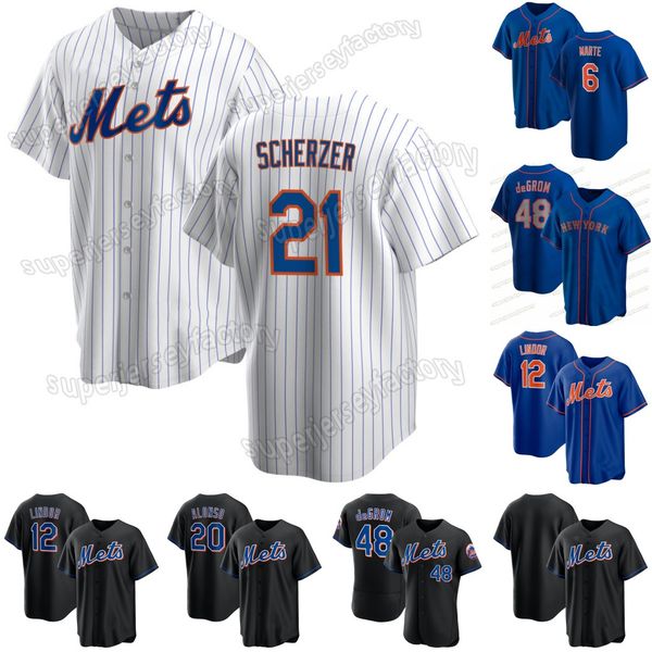 21 max scherzer mets 2021 black jersey javier baez francisco lindor starling marte pete alonso jacob degrom darryl strawberry mike piazza no, Blue;black
21 max scherzer mets 2021 black jersey javier baez francisco lindor starling marte pete alonso jacob degrom darryl strawberry mike piazza no, Blue;black