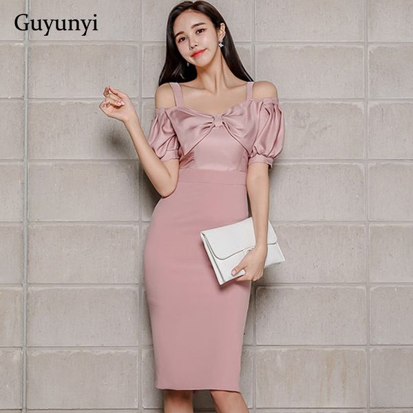 Pink Elegant Office Lady Dress 2021 Autumn Sexy Sling Simple Bow Puff Sleeve High Waist Stitching Tight Party Pencil Dress Women, Cx2454
Pink Elegant Office Lady Dress 2021 Autumn Sexy Sling Simple Bow Puff Sleeve High Waist Stitching Tight Party Pencil Dress Women, Cx2454