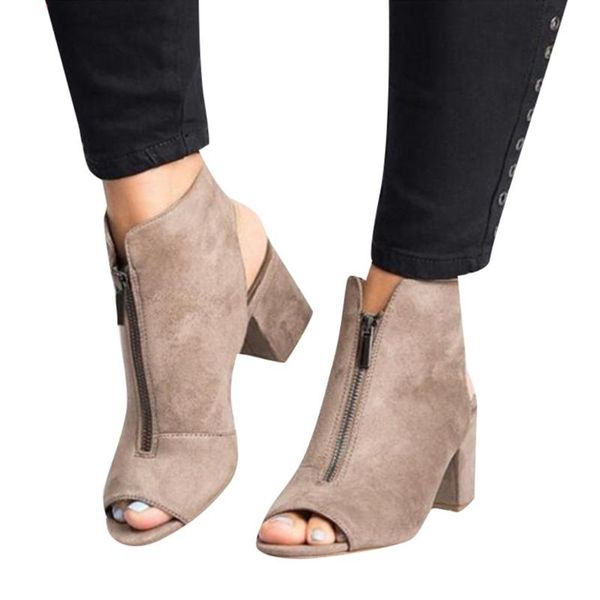 cool sandals ankle boots faux suede leather casual open peep toe high heels zipper fashion square rubber black shoes for women
cool sandals ankle boots faux suede leather casual open peep toe high heels zipper fashion square rubber black shoes for women