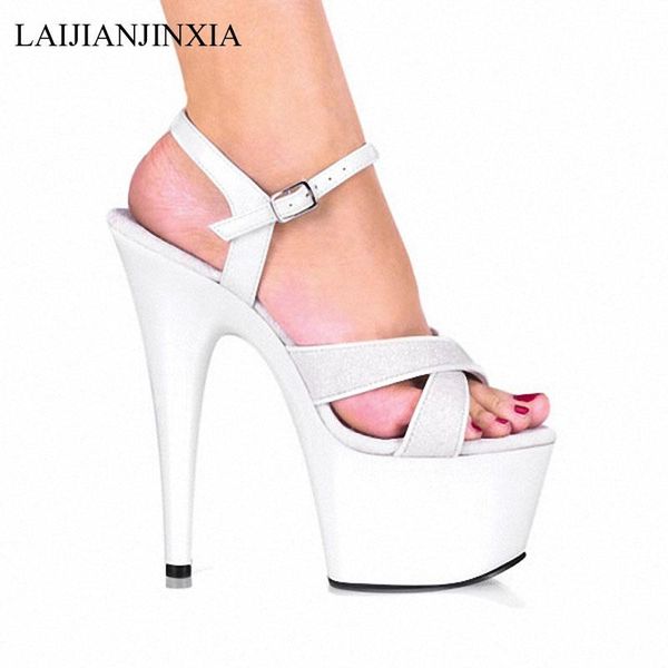 platforms women open toe 17cm high heel shoes pole dance fashion sandals wedding black / white
platforms women open toe 17cm high heel shoes pole dance fashion sandals wedding black / white