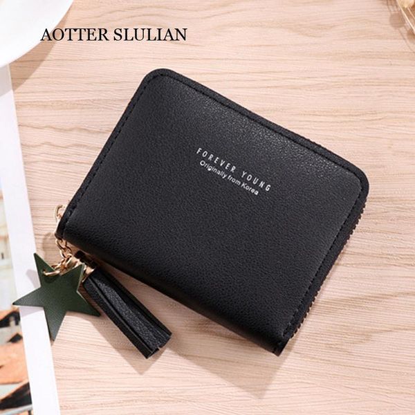 wallets female purse zipper money clip bag card holder tassels ladies small pu leather wallet short coin women cute bags, Red;black
wallets female purse zipper money clip bag card holder tassels ladies small pu leather wallet short coin women cute bags, Red;black