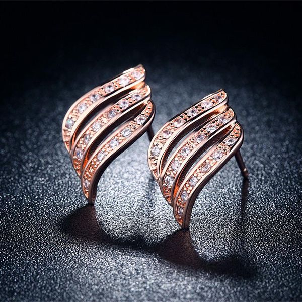 stud exquisite rose gold zircon earrings bridal wedding engagement jewelry gift crystal lover's gifts, Golden;silver
stud exquisite rose gold zircon earrings bridal wedding engagement jewelry gift crystal lover's gifts, Golden;silver