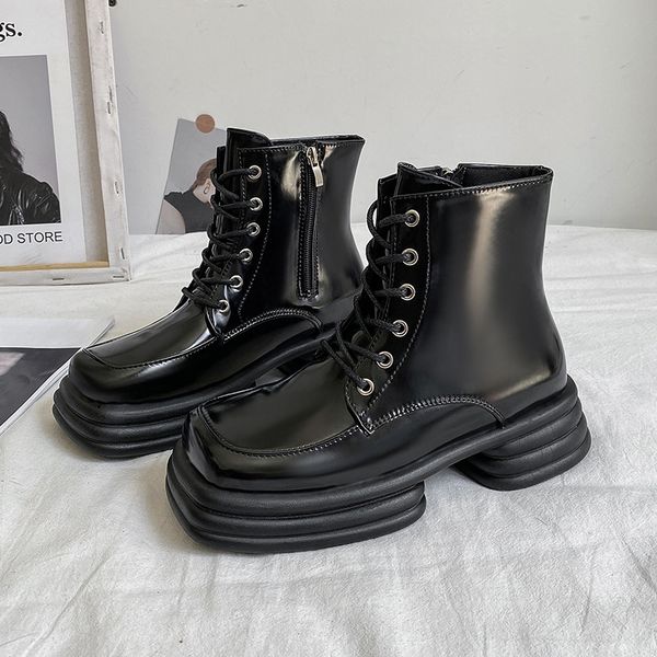 2022 motorcycle women boots winter soft leather shoes black botas wedges female lace up platforms women white botas mujer
2022 motorcycle women boots winter soft leather shoes black botas wedges female lace up platforms women white botas mujer