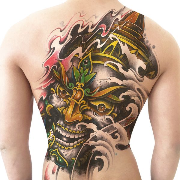 2021 gabala ghost face full back tattoo sticker waterproof men's and women's lasting simulation
2021 gabala ghost face full back tattoo sticker waterproof men's and women's lasting simulation