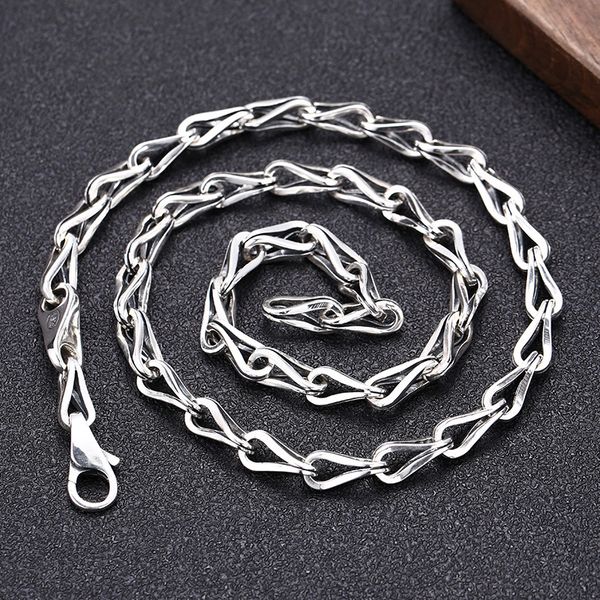925 sterling silver thick link chain men's necklaces american european hip-hop handmade designer punk gothic antique luxury jewelry acc
925 sterling silver thick link chain men's necklaces american european hip-hop handmade designer punk gothic antique luxury jewelry acc