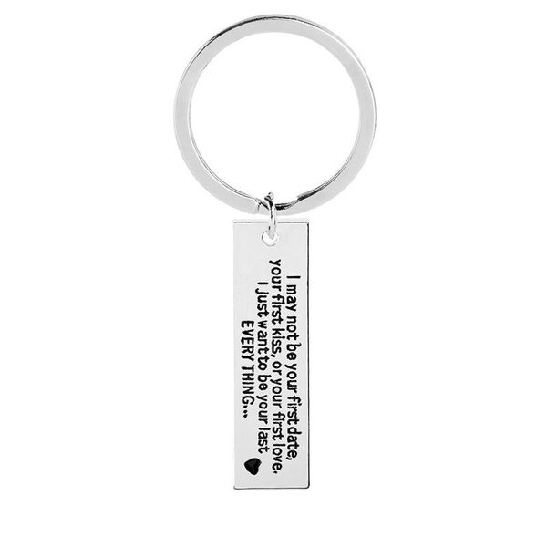 keychains stainless steel keychain i may not be your first date couples love lettering keyring valentines day birthday for him, Silver
keychains stainless steel keychain i may not be your first date couples love lettering keyring valentines day birthday for him, Silver