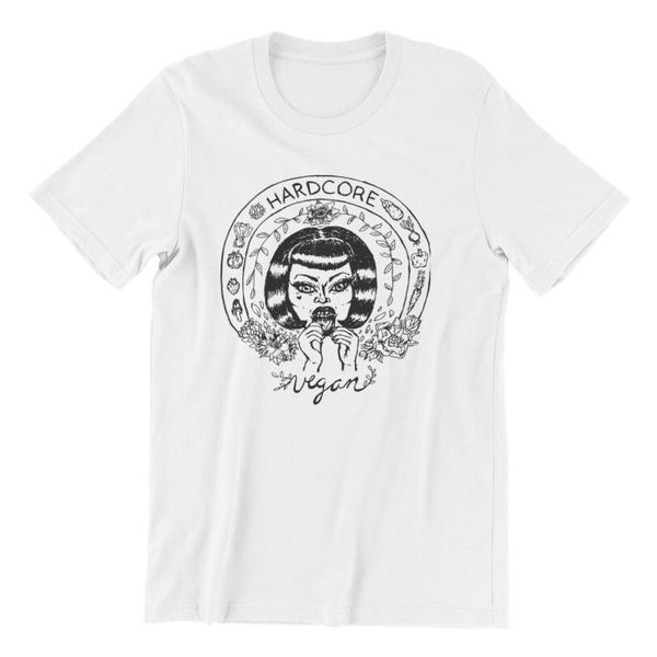 men's t-shirts hardcore punk vegan vintage funny oversized tees 56395, White;black
men's t-shirts hardcore punk vegan vintage funny oversized tees 56395, White;black