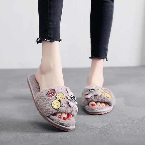 slippers ashwin fashion women faux furry winter fall warm fur slipper woman flat shoes cotton slides sandals decorations, Black
slippers ashwin fashion women faux furry winter fall warm fur slipper woman flat shoes cotton slides sandals decorations, Black