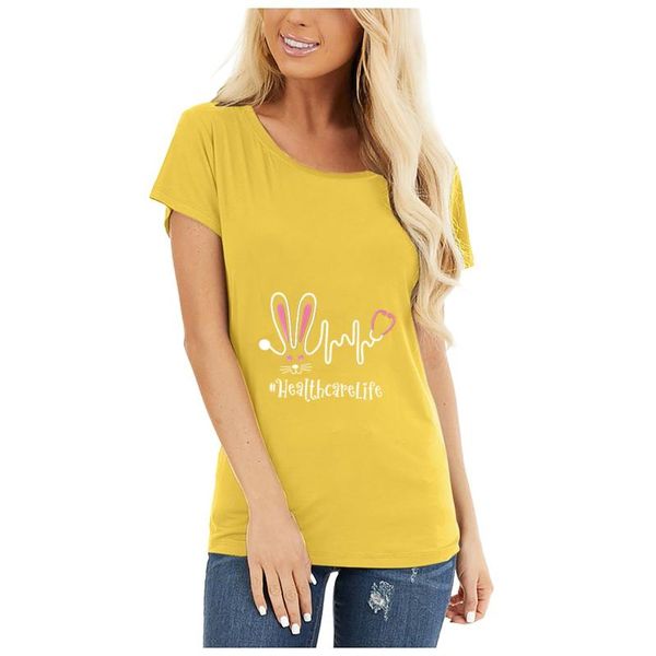 women summer fashion shirt o-neck print t-shirt 2021 easter short sleeve casual loose female black vetement femme women's, White
women summer fashion shirt o-neck print t-shirt 2021 easter short sleeve casual loose female black vetement femme women's, White