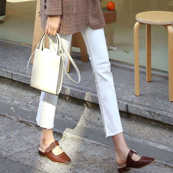 women's jeans white straight-cut cropped spring korean style trendy high waist slimming pants, Blue
women's jeans white straight-cut cropped spring korean style trendy high waist slimming pants, Blue