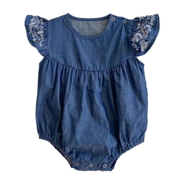 jumpsuits flying sleeve summer baby girl clothing born girls denim embroidery romper jumpsuit outfits sunsuit clothes 0-24m, Blue
jumpsuits flying sleeve summer baby girl clothing born girls denim embroidery romper jumpsuit outfits sunsuit clothes 0-24m, Blue