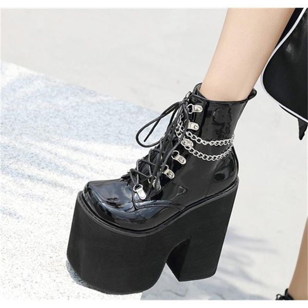 boots 2021 17cm nightclub stage platform 34-43 thick bottom lace up metal chain slope heel high, Black
boots 2021 17cm nightclub stage platform 34-43 thick bottom lace up metal chain slope heel high, Black