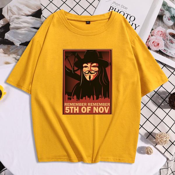 women's t-shirt remember 5th of nov series cartoon print t shirts large size short sleeved fashion style shirt, White
women's t-shirt remember 5th of nov series cartoon print t shirts large size short sleeved fashion style shirt, White