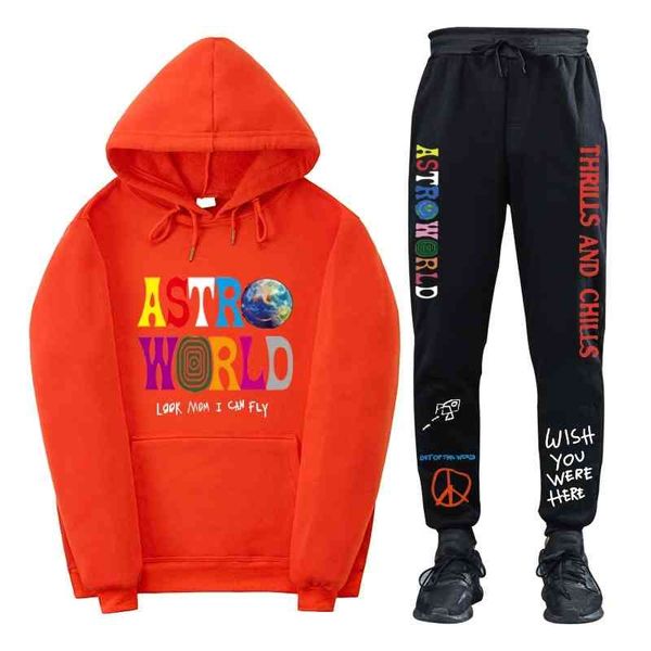 two piece set of travis scott astroworld men's and women's sweater, hoodie trousers, Black
two piece set of travis scott astroworld men's and women's sweater, hoodie trousers, Black
