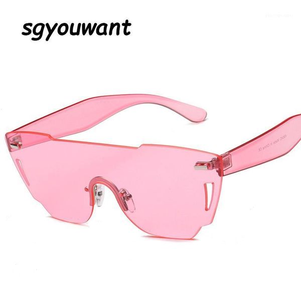 sunglasses sgyouwant candy color rimless women oversize shades designer female glasses cute eyewear uv400, White;black
sunglasses sgyouwant candy color rimless women oversize shades designer female glasses cute eyewear uv400, White;black