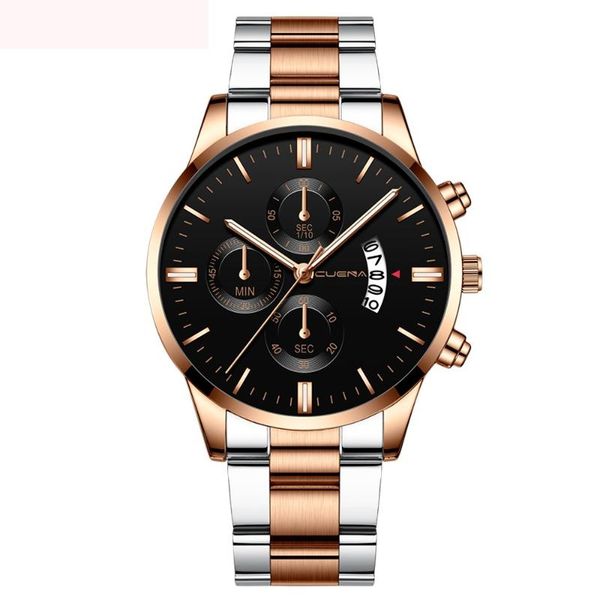 wristwatches men fashion stainless steel quartz movement sports wrist watch business wristwatch reloj hombre #10, Slivery;brown
wristwatches men fashion stainless steel quartz movement sports wrist watch business wristwatch reloj hombre #10, Slivery;brown