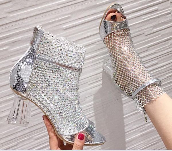 dress shoes 2021 early spring rhinestone sandals mesh crystal heel one line open toe roman women's, Black
dress shoes 2021 early spring rhinestone sandals mesh crystal heel one line open toe roman women's, Black