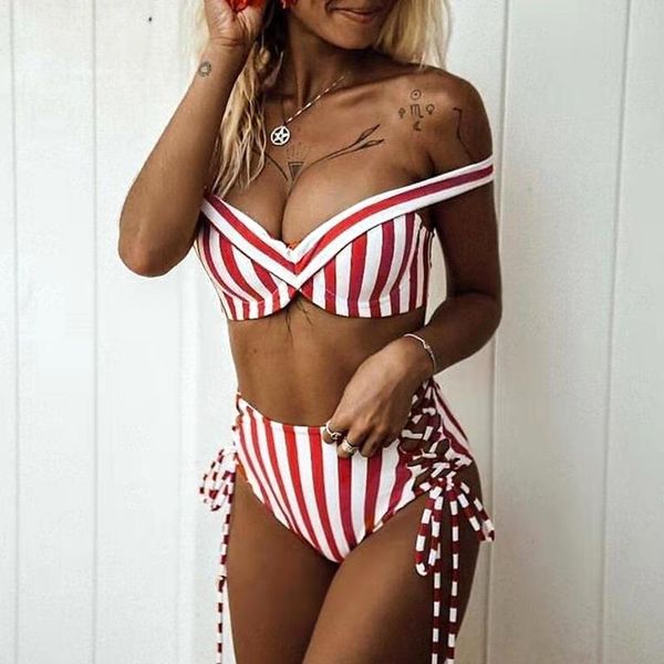 stripe high waist swimsuit bikini push up women swimwear 2021 off shoulder lace sport swimming suit for ladies bathing suits women's, White;black
stripe high waist swimsuit bikini push up women swimwear 2021 off shoulder lace sport swimming suit for ladies bathing suits women's, White;black