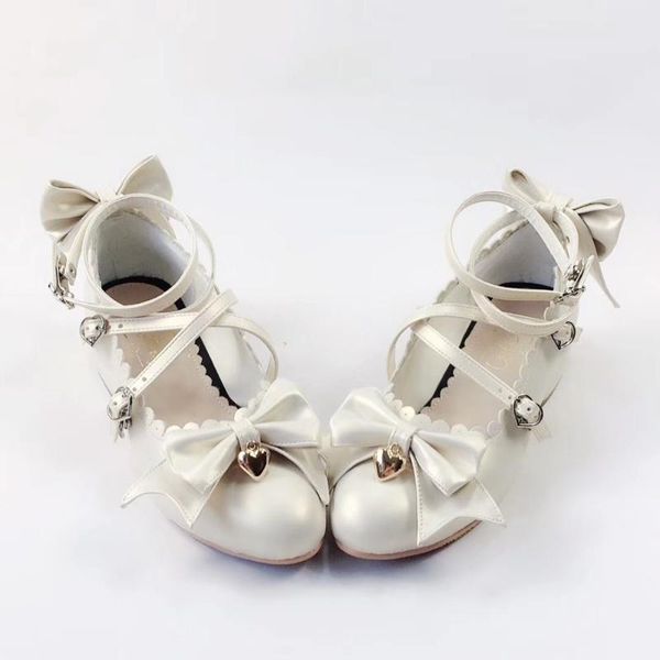 dress shoes sweet bows cross straps matte white lolita heels pumps custom tailor available, Black
dress shoes sweet bows cross straps matte white lolita heels pumps custom tailor available, Black