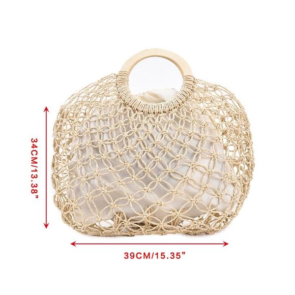 duffel bags womens beach handwoven straw handbag with round handle hollow out crochet fishing net travel shopping drawstring tote bag
duffel bags womens beach handwoven straw handbag with round handle hollow out crochet fishing net travel shopping drawstring tote bag