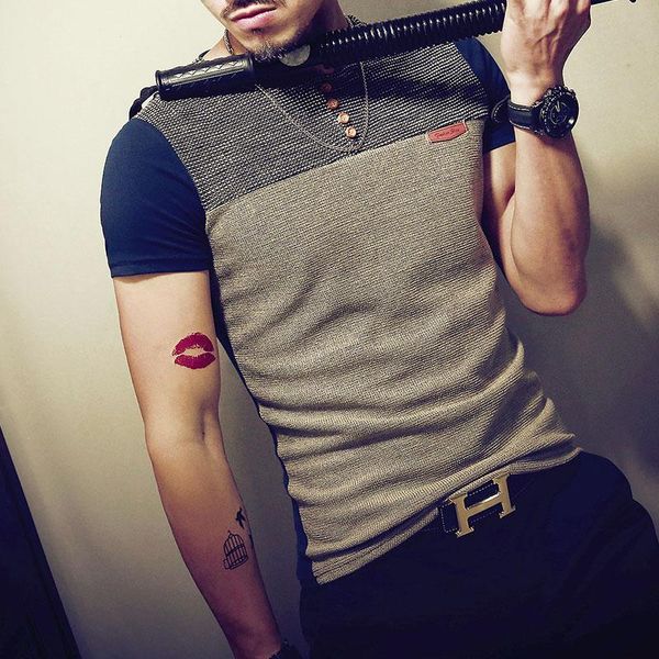 summer fashion men's t shirt casual patchwork short sleeve mens clothing trend slim fit hip-hop tees 5xl t-shirts, White;black
summer fashion men's t shirt casual patchwork short sleeve mens clothing trend slim fit hip-hop tees 5xl t-shirts, White;black