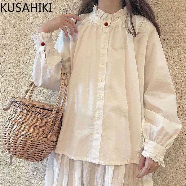 kusahiki japanese sweet women doll shirt long sleeve ruffle stand neck blouse spring autumn blusas feminimos 6e358 210602, White
kusahiki japanese sweet women doll shirt long sleeve ruffle stand neck blouse spring autumn blusas feminimos 6e358 210602, White