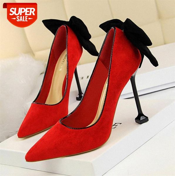 17175-2 korean version of thin high-heeled shoes women's stiletto suede shallow pointed bow single #8q4y
17175-2 korean version of thin high-heeled shoes women's stiletto suede shallow pointed bow single #8q4y