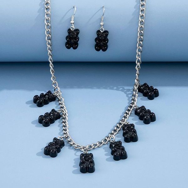 earrings & necklace leuke zwarte beer hanger ketting en oorbellen voor vrouwen 2021 kleding grappige y2k sieraden sets e meisje accessoires, Silver
earrings & necklace leuke zwarte beer hanger ketting en oorbellen voor vrouwen 2021 kleding grappige y2k sieraden sets e meisje accessoires, Silver