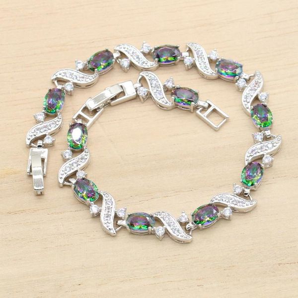link, chain exquisite multi zirconia silver color bracelet for women birthday wedding jewelry 20cm 5 colors available, Black
link, chain exquisite multi zirconia silver color bracelet for women birthday wedding jewelry 20cm 5 colors available, Black