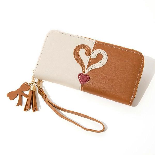 wallets wallet long women's zipper female student korean splicing color contrast tassel versatile, Red;black
wallets wallet long women's zipper female student korean splicing color contrast tassel versatile, Red;black