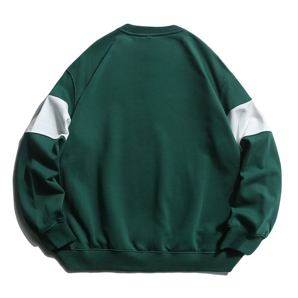 chao street patchwork round neck men's loose fitting pullover long sleeve sweater, Black
chao street patchwork round neck men's loose fitting pullover long sleeve sweater, Black