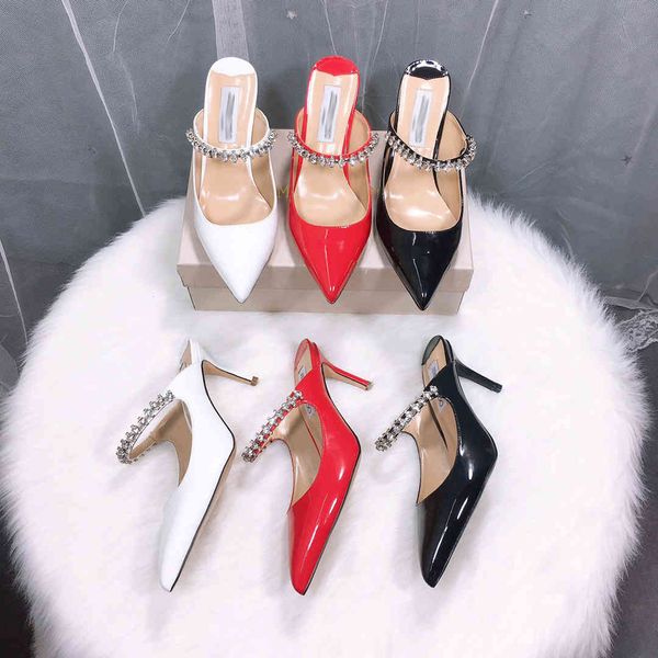 summer new one line with pointed rhinestone patent leather back high heel sandals female sandal, Black
summer new one line with pointed rhinestone patent leather back high heel sandals female sandal, Black