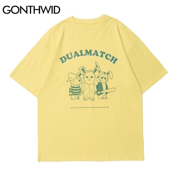 t-shirts men streetwear hip hop harajuku rabbit cartoon print short sleeve tees shirts cotton loose casual tshirts 210602, White;black
t-shirts men streetwear hip hop harajuku rabbit cartoon print short sleeve tees shirts cotton loose casual tshirts 210602, White;black
