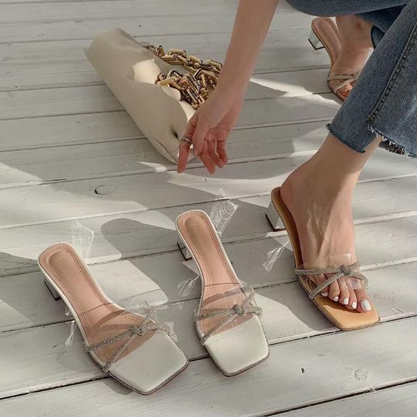 slippers square toe women transparent slip on thick mid heels shallow mules shoes sandals slides fashion pumps jelly, Black
slippers square toe women transparent slip on thick mid heels shallow mules shoes sandals slides fashion pumps jelly, Black
