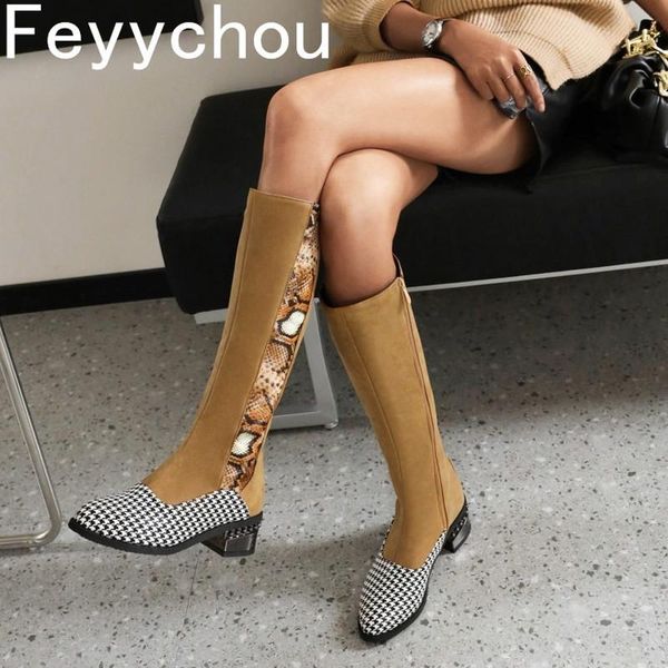 boots women knee-high pu autumn winter med heel rivet square zip round toe patchwork motorcycle 2021 fashion black
boots women knee-high pu autumn winter med heel rivet square zip round toe patchwork motorcycle 2021 fashion black