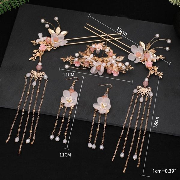 earrings & necklace antique tassel floral hairpins hair forks headpieces women girls chinese hanfu dress jewelry sets c1fc, Silver
earrings & necklace antique tassel floral hairpins hair forks headpieces women girls chinese hanfu dress jewelry sets c1fc, Silver