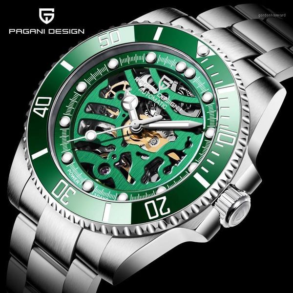 wristwatches pagani design men watch sapphire crystal men's wristwatch stainless steel waterproof mechanical automatic male relogio mas, Slivery;brown 
wristwatches pagani design men watch sapphire crystal men's wristwatch stainless steel waterproof mechanical automatic male relogio mas, Slivery;brown