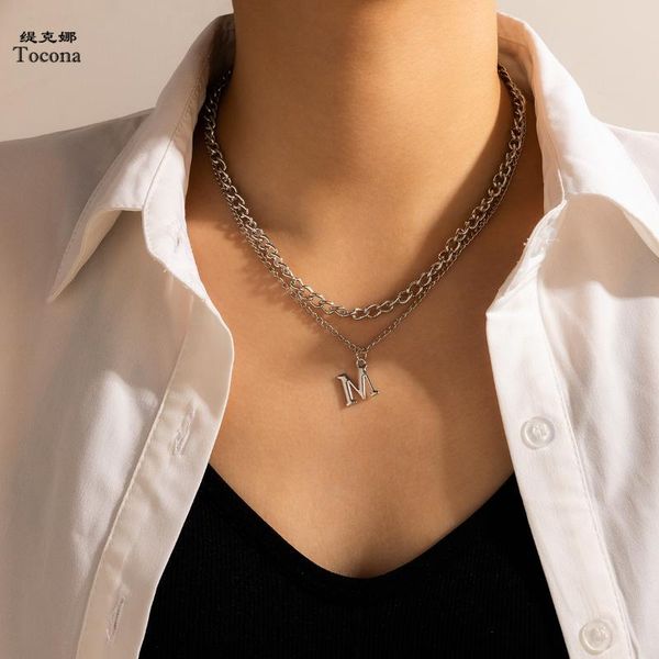 pendant necklaces tocona bohemain silver color letter m chain choker necklace for women charming alloy metal party jewelry gift collar 16525
pendant necklaces tocona bohemain silver color letter m chain choker necklace for women charming alloy metal party jewelry gift collar 16525