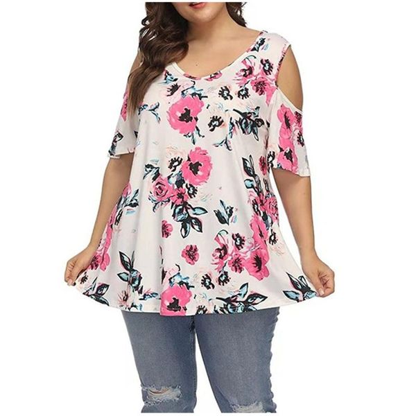 women's t-shirt summer plus size t shirt vintage flower print cotton women t-shirts v neck short sleeve off shoulder #t1g, White
women's t-shirt summer plus size t shirt vintage flower print cotton women t-shirts v neck short sleeve off shoulder #t1g, White